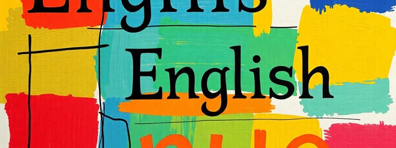 Overview of English Language and History