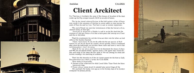 Client Architect Agreement CAA2024