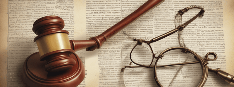 Law and Evidence Glossary Terms