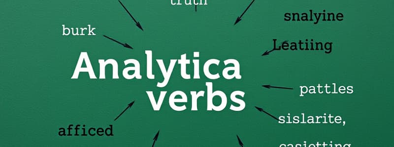 Analytical Verbs Overview