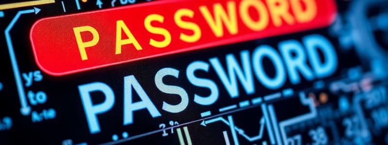 Creating Strong Passwords