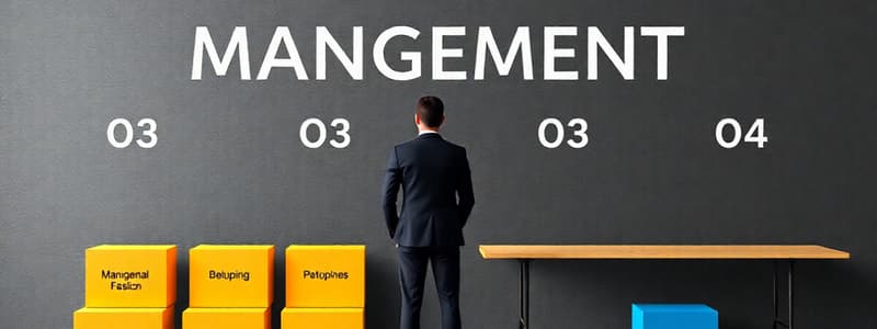 Management Principles Overview