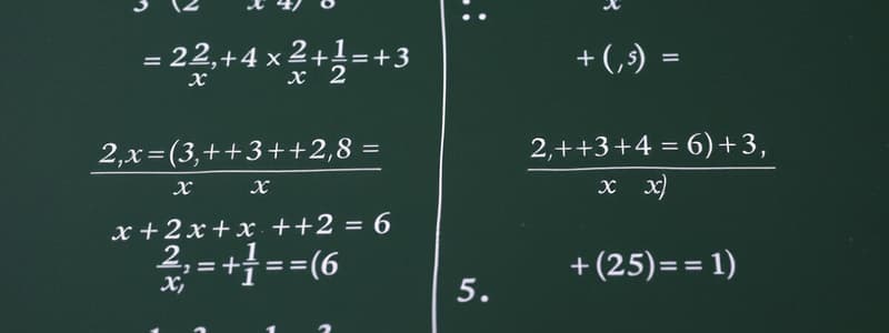 Algebra Concepts and Techniques