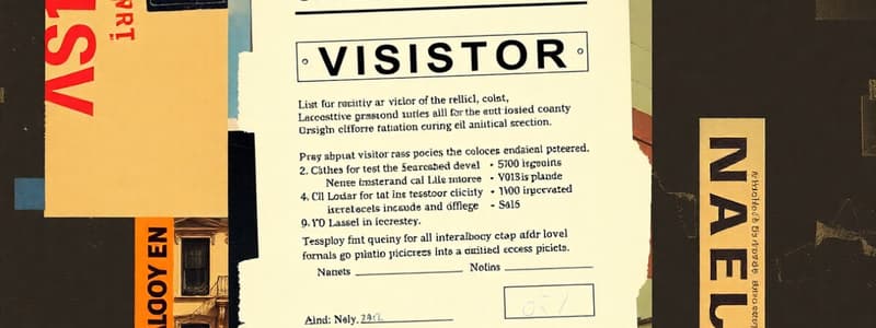 Visitor Pass Policies and Types