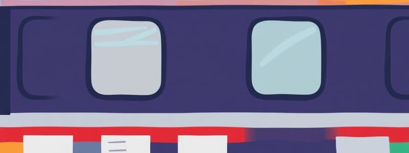 Fare Structure Quiz for Train Classes