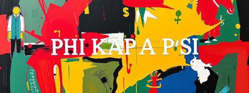 Phi Kappa Psi Fraternity Overview