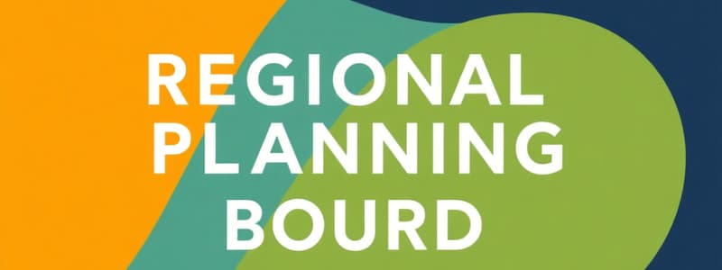 Regional Planning Act Chapter II Quiz