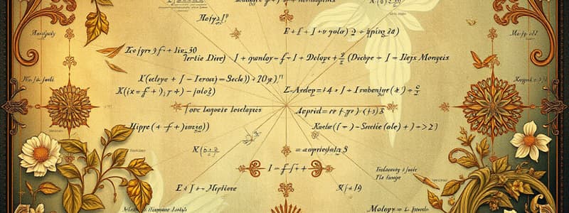 Formules trigonométriques et dérivées