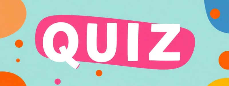 General Knowledge Quiz