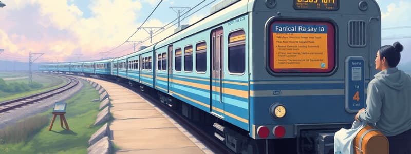 Railway Revenue Classification Quiz