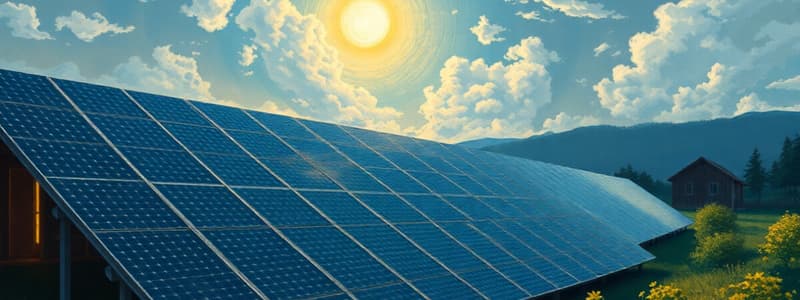 Cuestionario Tema 10: Instalaciones Solares