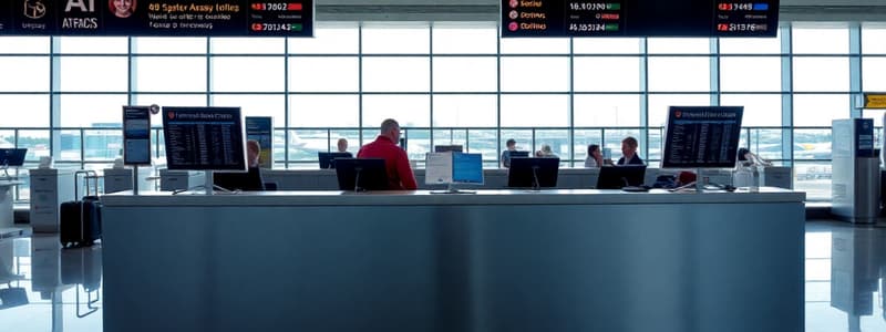 Airport Terminal Desk Information Quiz