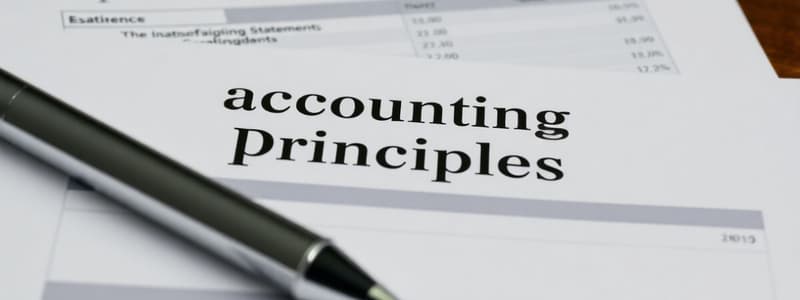 Accounting Principles and Accounts Quiz