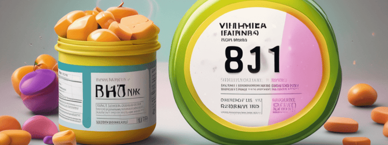 Vitamin B1 (Thiamine) Sources and Functions