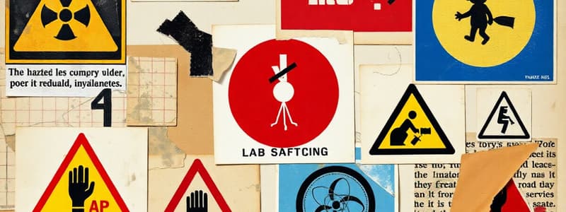 Lab Safety Signs and Instructions