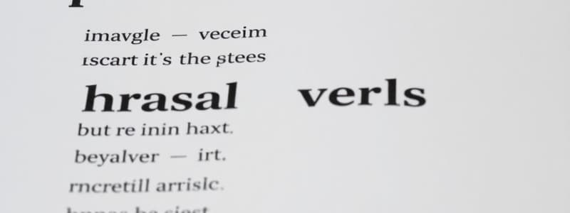 Phrasal Verbs Beginning with 'A'