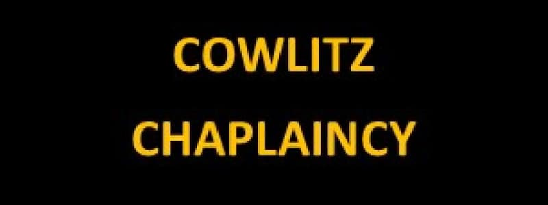 Cowlitz Chaplaincy Confidentiality Test