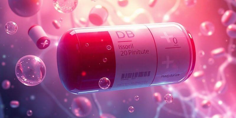 Pharmacology Quiz: Isosorbide Dinitrate – Hydralazine