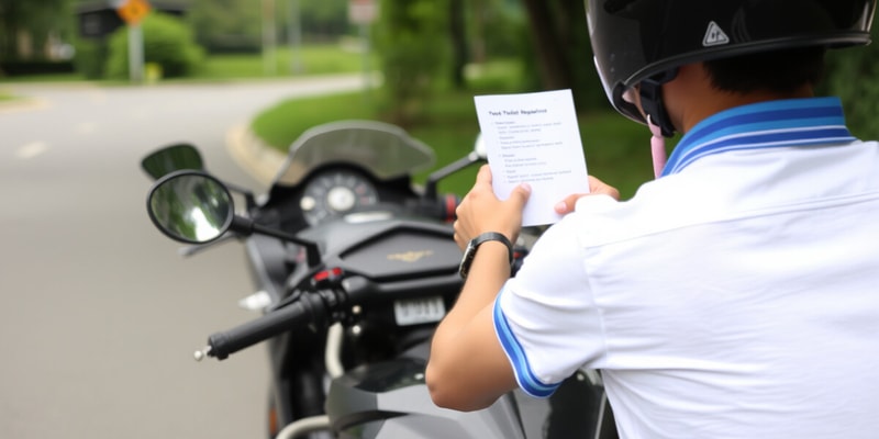 Motorcycle Regulations Quiz