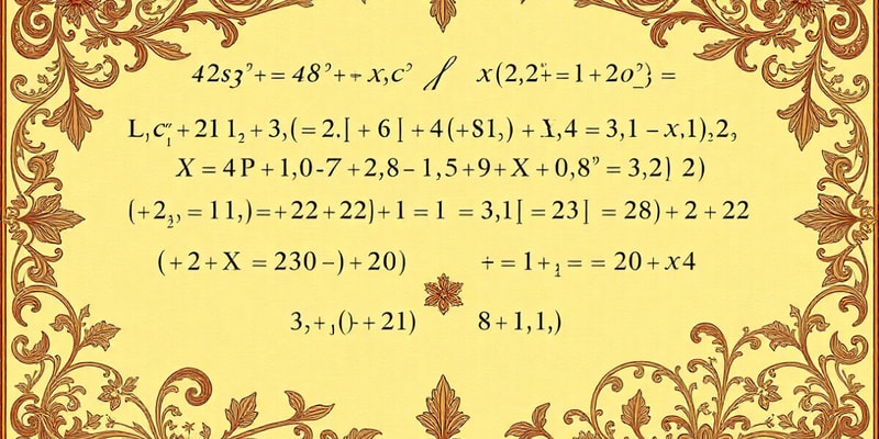 Quadratic Equations Standard Form Quiz