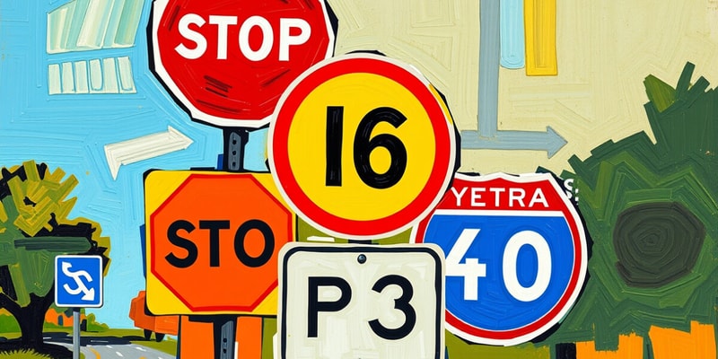 NJ Practice Permit Road Signs Flashcards