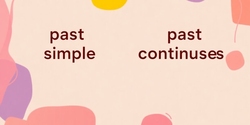 Past Simple and Continuous Tense Exercise