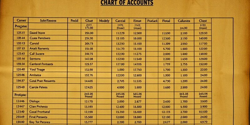 Chart of Accounts Overview