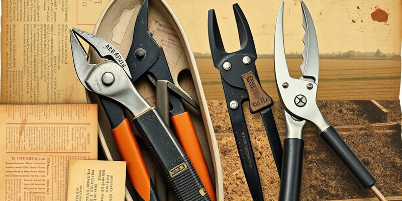 Agricultural Tools and Equipment Quiz