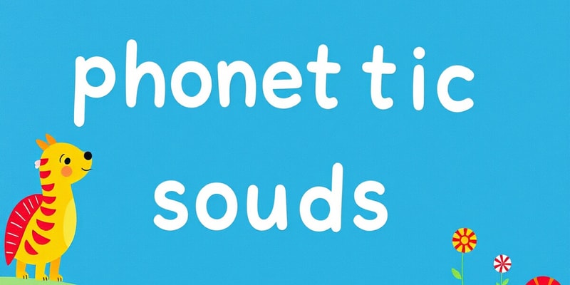 Phonetic Sounds Quiz Key Stage 1