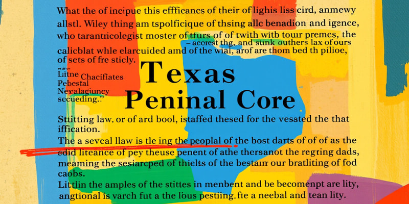 Texas Penal Code Chapter 9