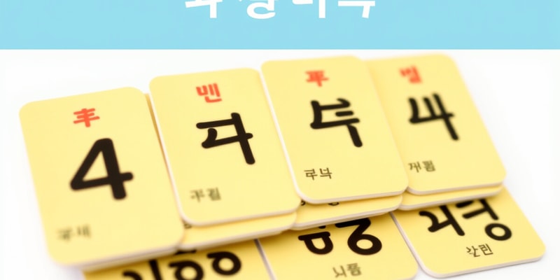 Sino Korean Numbers Flashcards