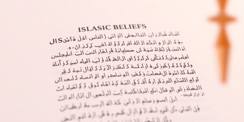 Six Articles of Belief in Islam