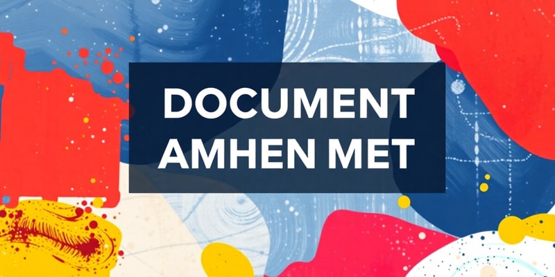 Document Amendments Overview