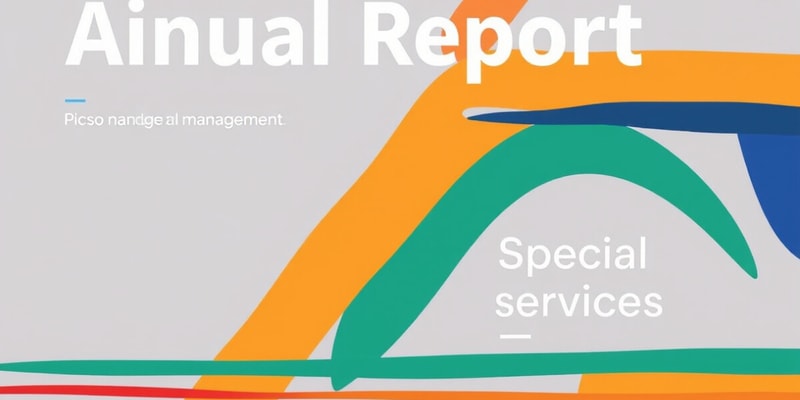 Annual Report on Special Services Costs