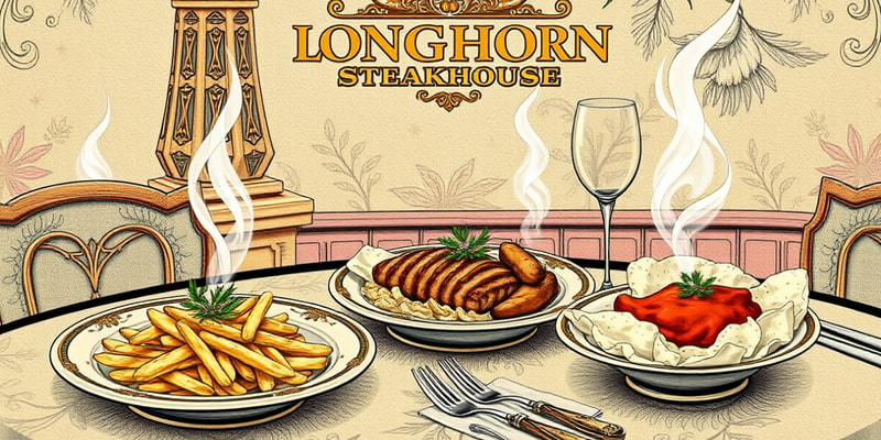 Longhorn Steakhouse Side Dishes Flashcards