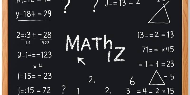 Quiz de Matemáticas - 1 a 45