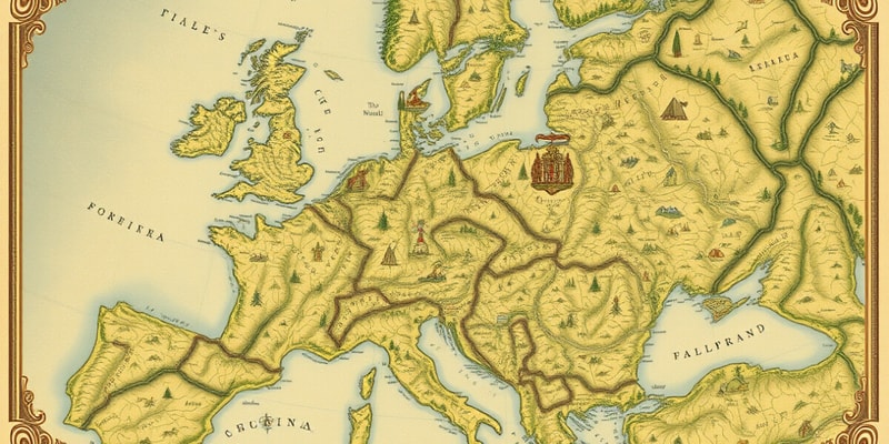 Europe Physical Features Map Flashcards