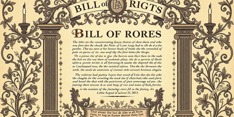 Bill of Rights and Due Process Quiz