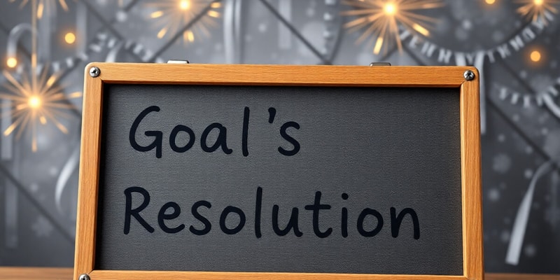 Goal Setting and Resolutions Quiz