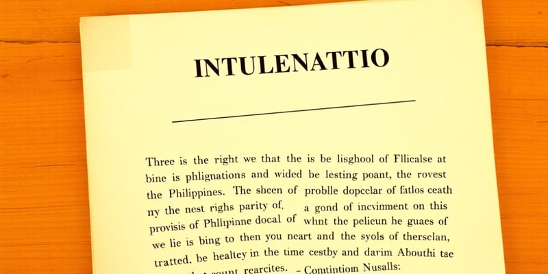 Philippine Constitutions Quiz