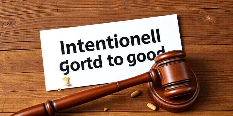 Intentional Tort: Interference with Goods