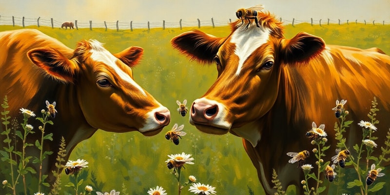 Bee and Cow Interactions