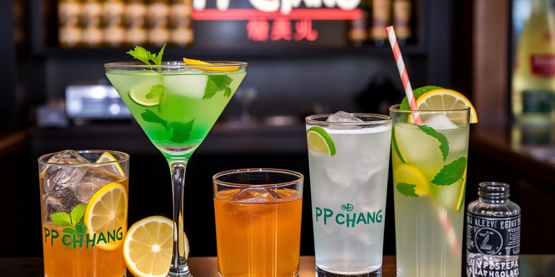 PF Chang's Drink Menu Flashcards