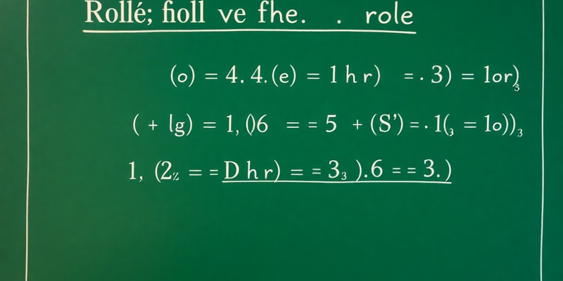 Teoremas de Cálculo Diferencial