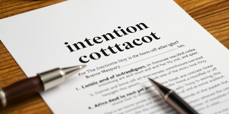 Intention in Contracts