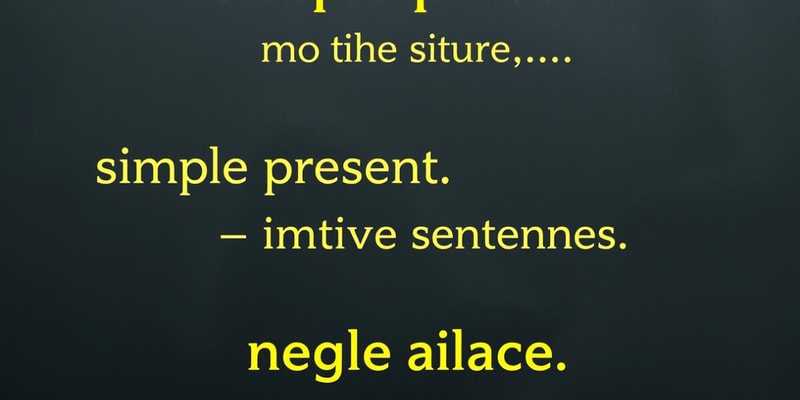 El Presente Simple: Oraciones Afirmativas y Negativas