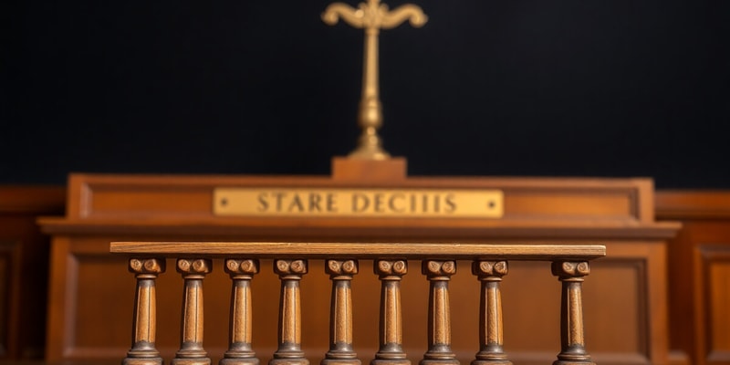 Legal Principles: Stare Decisis and Ratio Decidendi