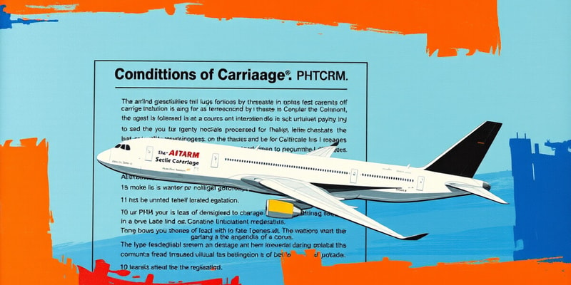 Conditions of Contract for Air Travel