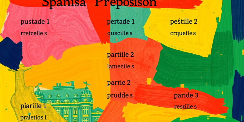 Spanish Prepositions of Place Flashcards