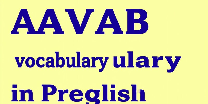 ASVAB Skilled Technical Vocabulary